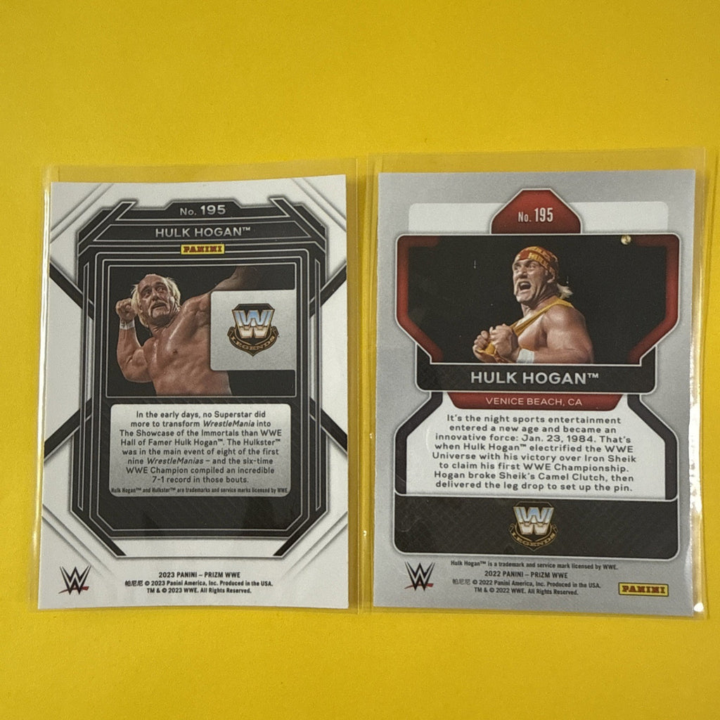 Hulk Hogan 2 Chrome Cards - back