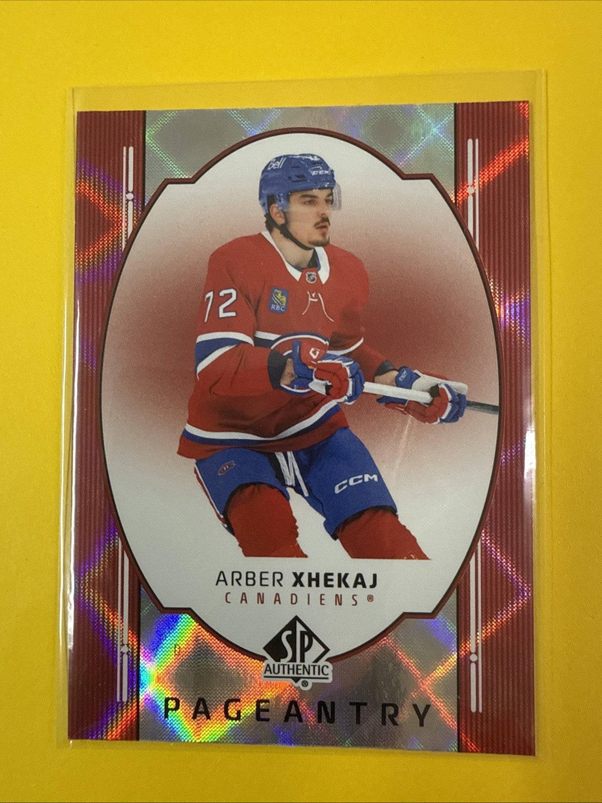 2025-26 Upper Deck SP Authentic Pageantry Red Arber Xhekaj #P-13 - front