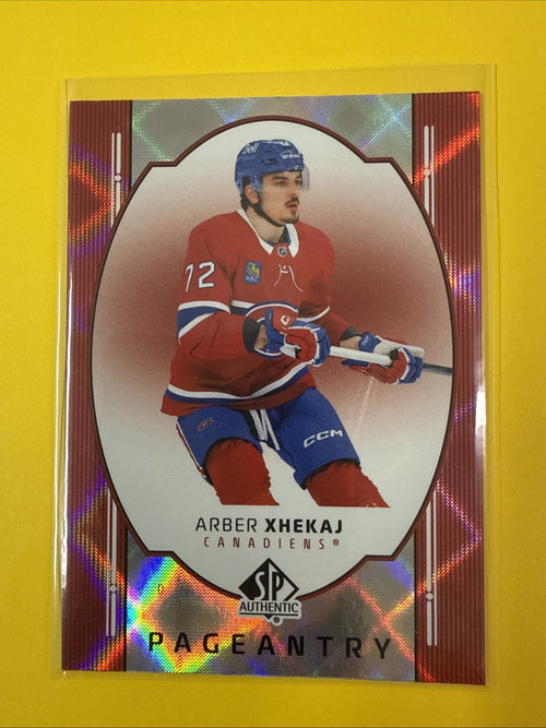 2025-26 Upper Deck SP Authentic Pageantry Red Arber Xhekaj #P-13 - front