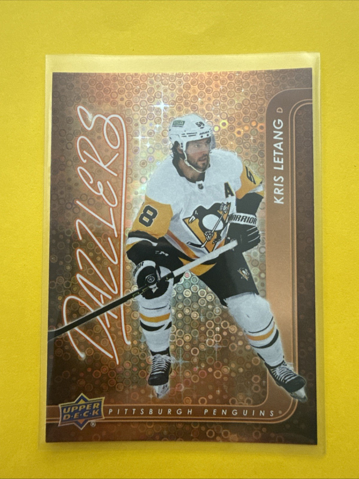 Kris Letang . 2024/25 UD Orange Dazzlers Card - front