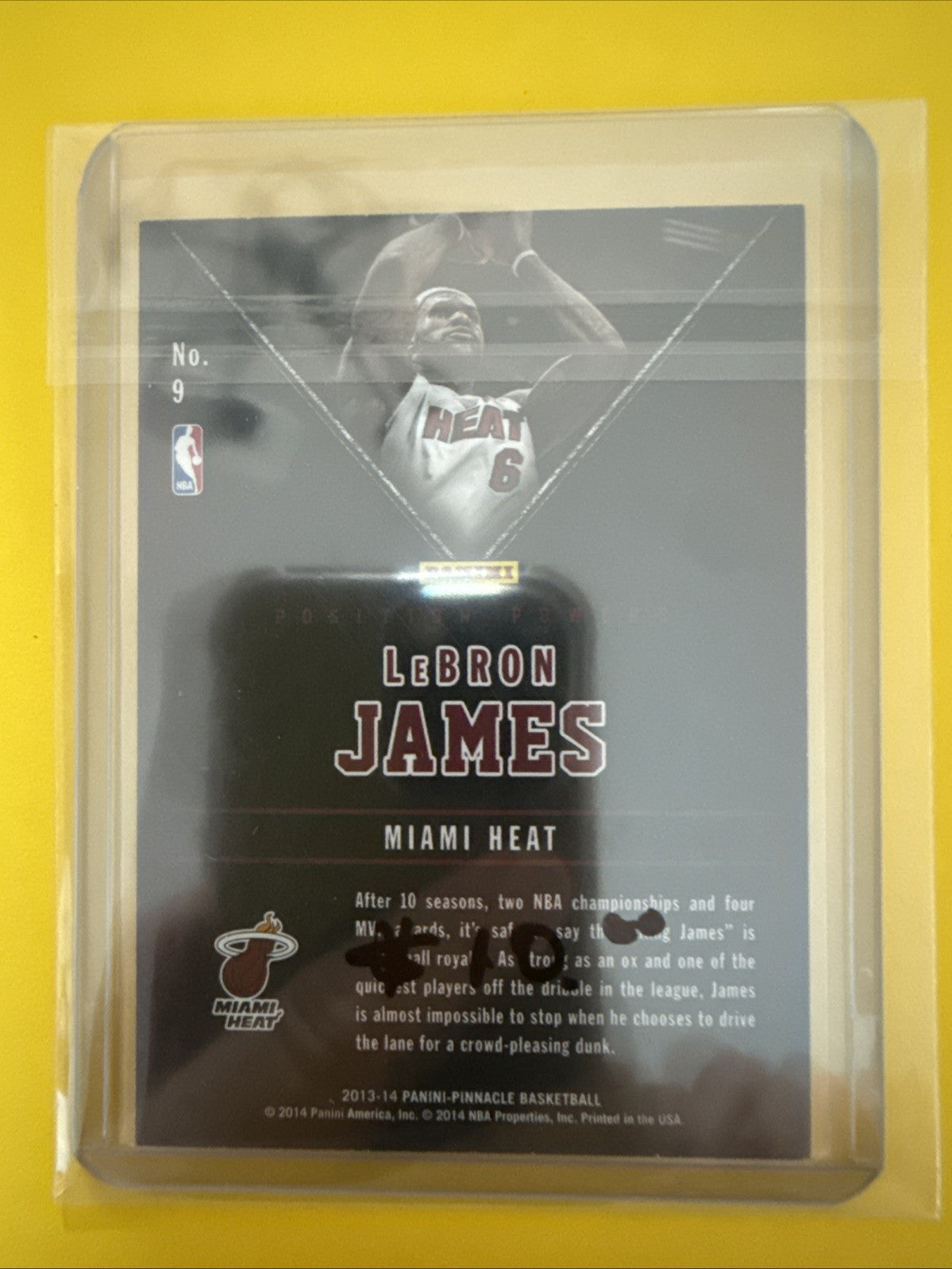 LeBron James 2013/14 Card - back