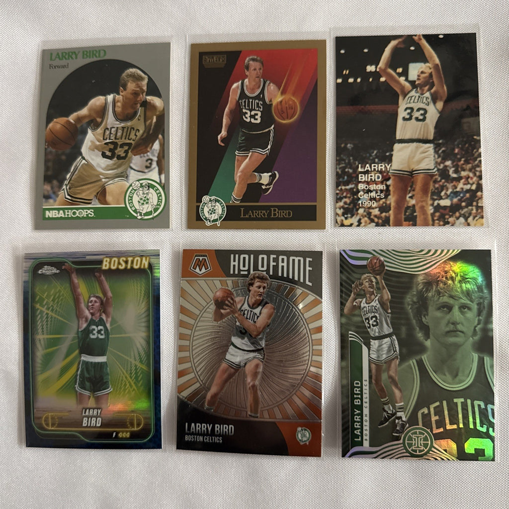 Larry Bird 6 Basketball Cards - front