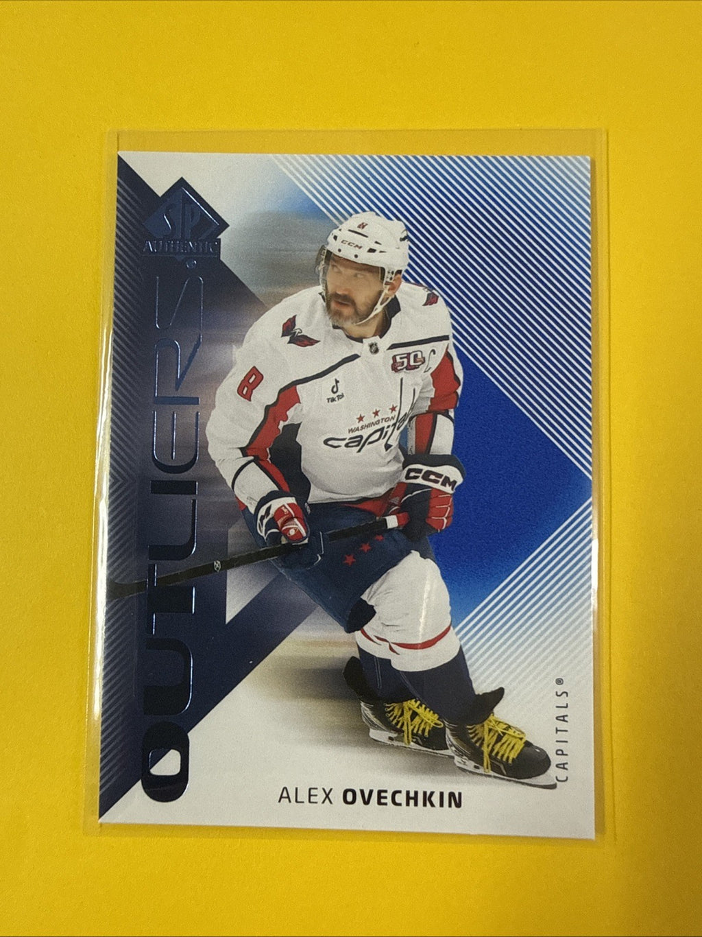 Alex Ovechkin 2025/26 SP Authentic Outliers Blue Card - front