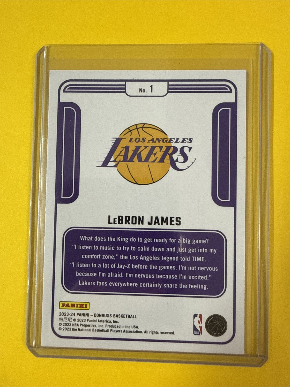 LeBron James 2023/24 Cards - back