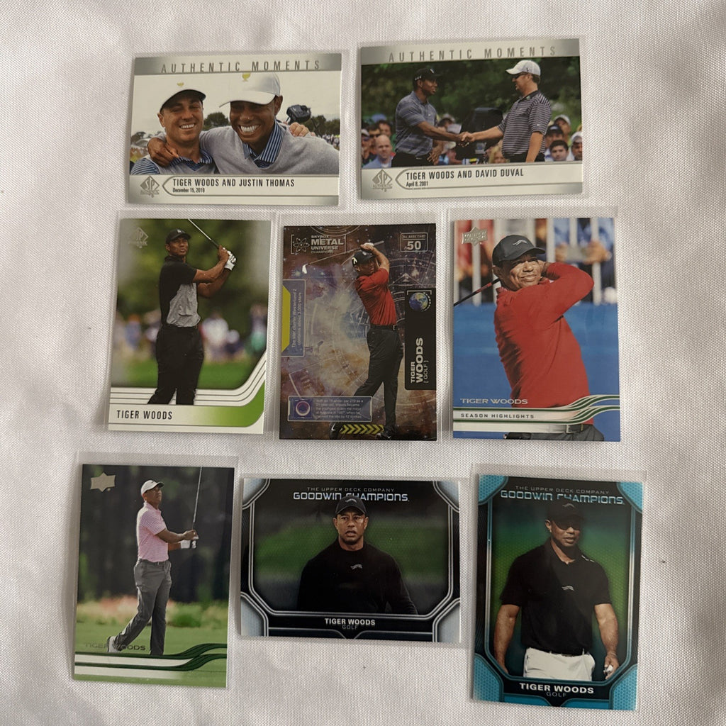 Tiger Woods 8 Golf Cards - front