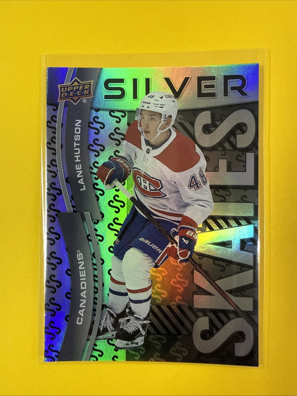 Lane Hutson 2024/25 UD Silver Skates Rookie Card - front