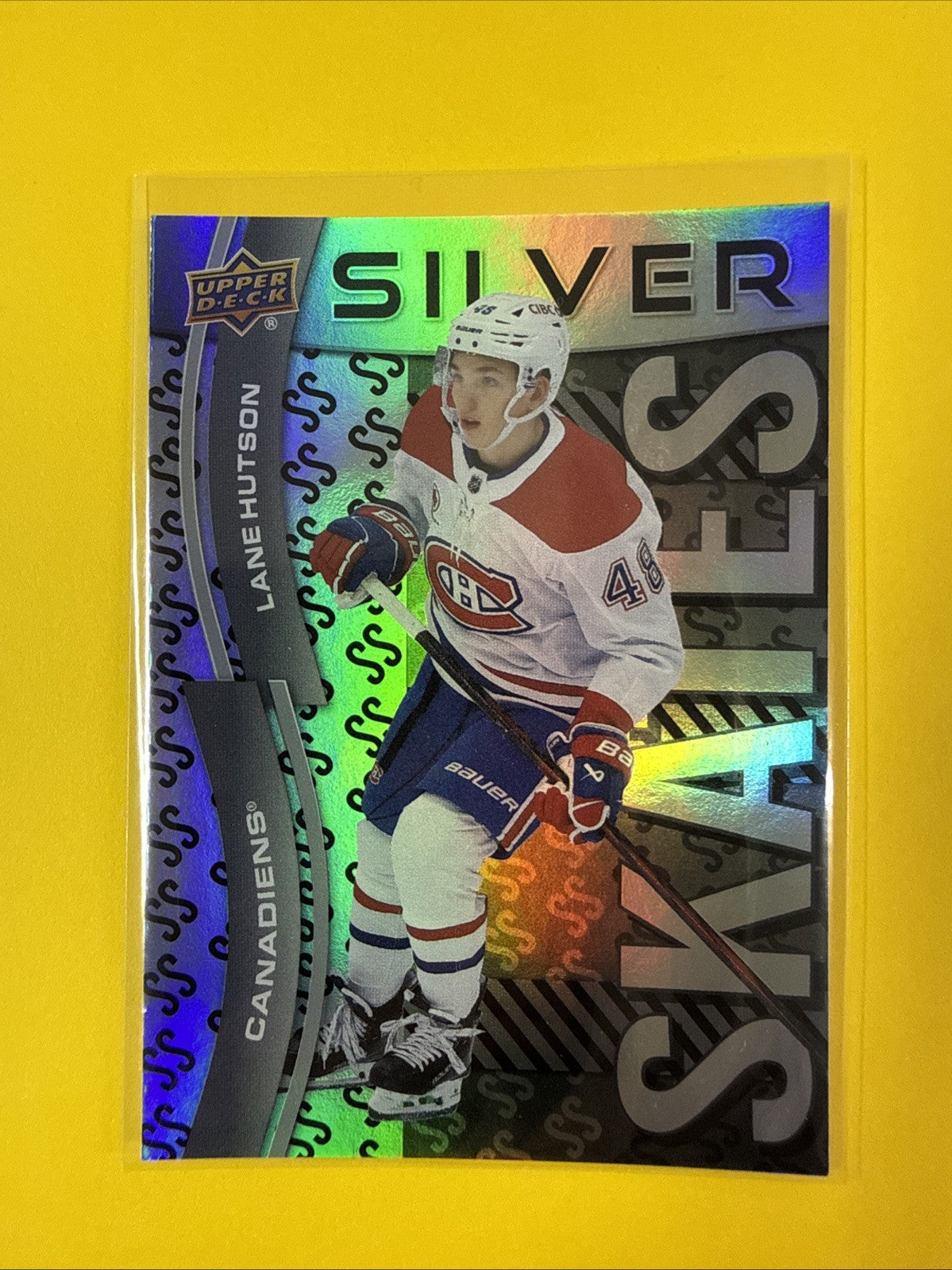 Lane Hutson 2024/25 UD Silver Skates Rookie Card - front