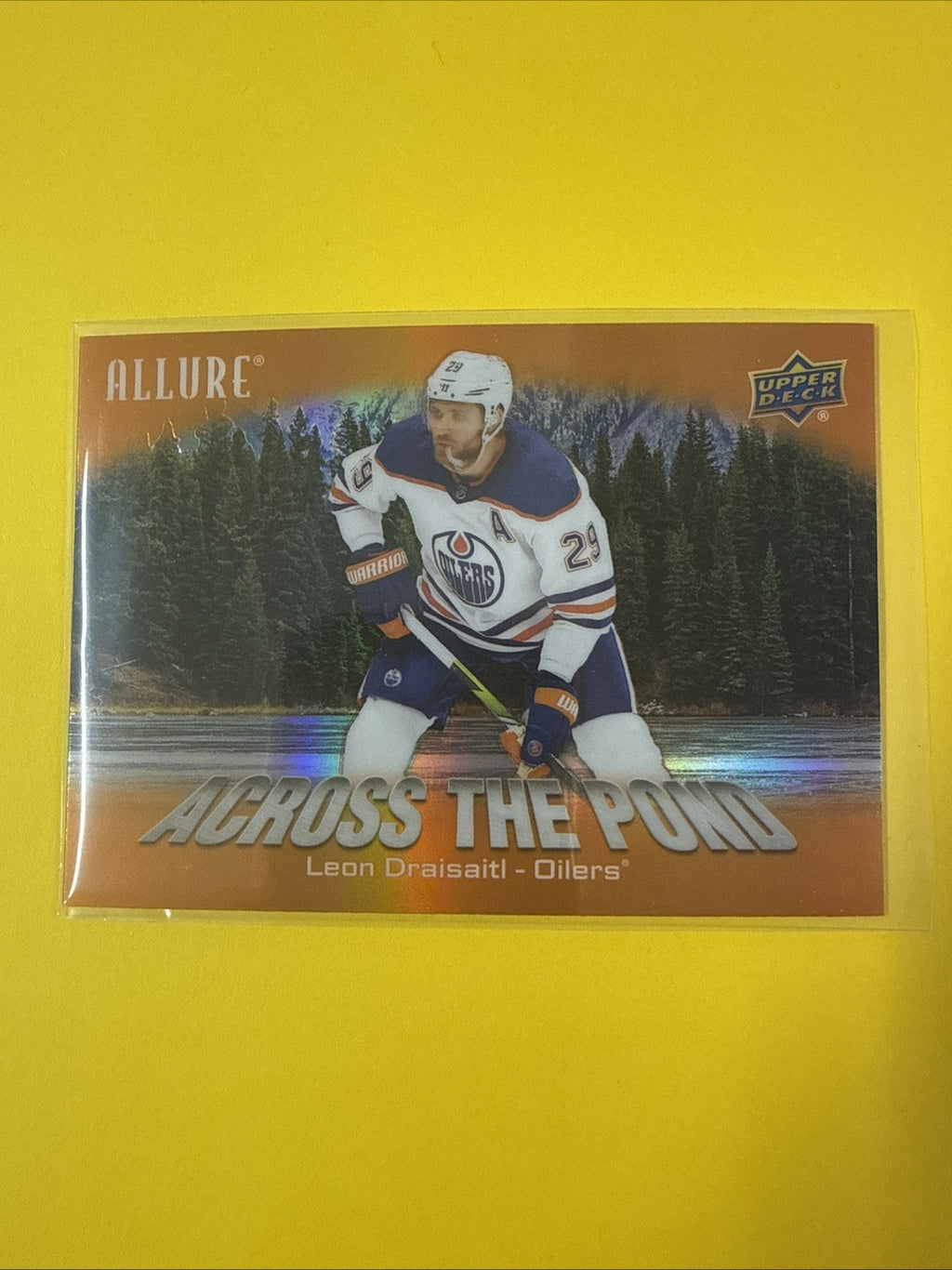 Leon Draisaitl 2024/25 Allure Across the Pond Orange Card - front