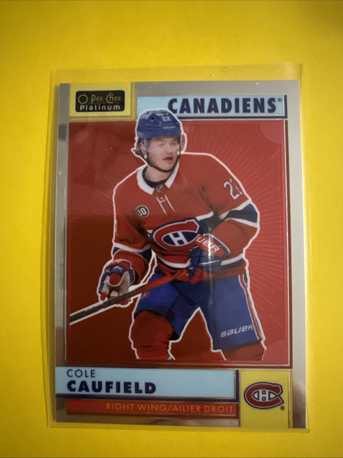 Cole Caufield 22 /23 O Pee Chee Platinum Retro Card - front