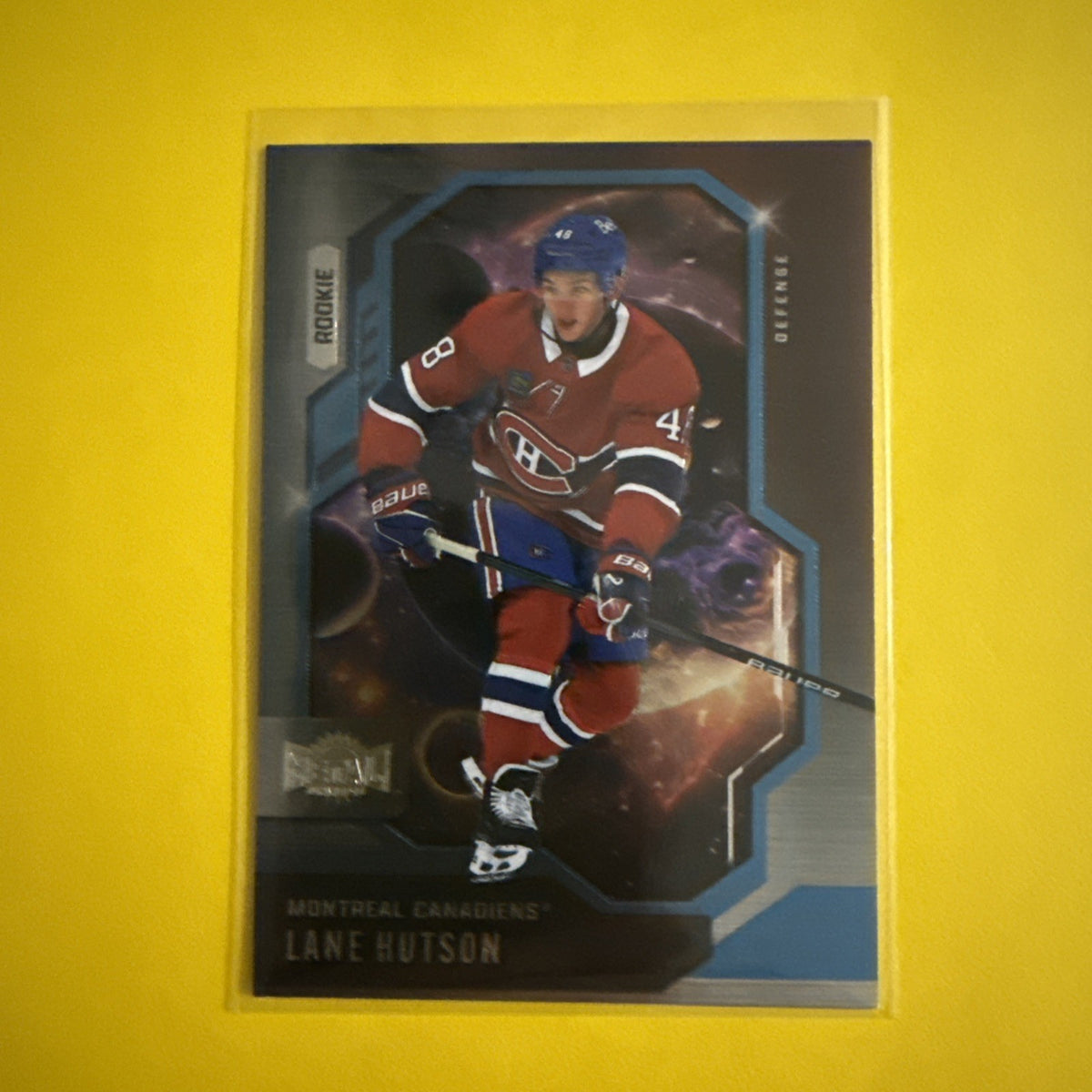 2024-25 Skybox Metal Universe Lane Hutson Rookie Card #101 Hockey Card - front
