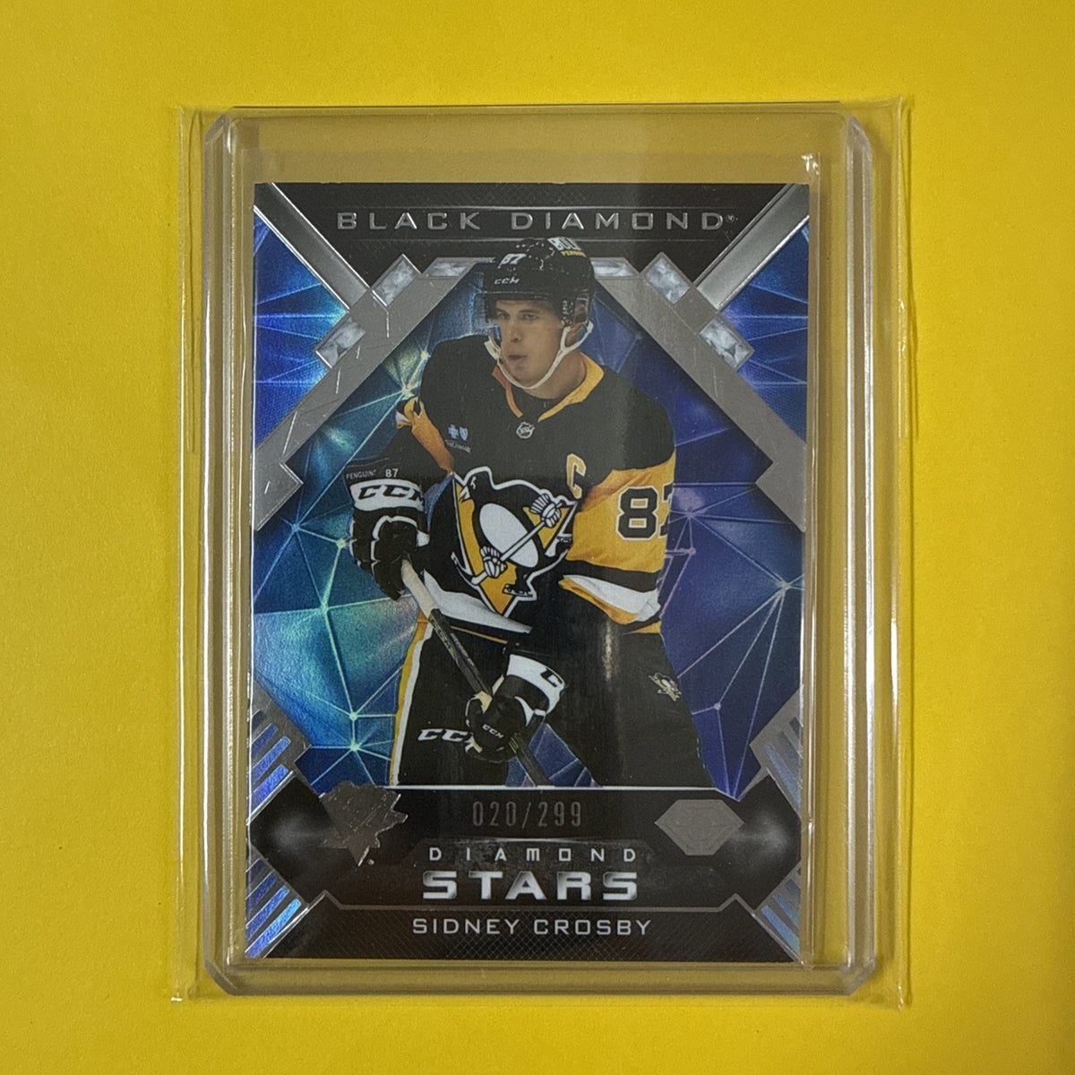 Sidney Crosby 2022/23 Black Diamond Stars Card Out of /299 - front