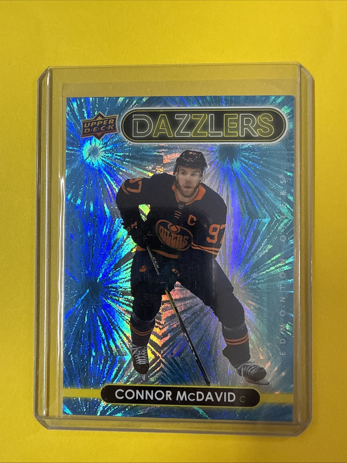 Connor McDavid 2021/22 UD Blue Dazzlers Card - front