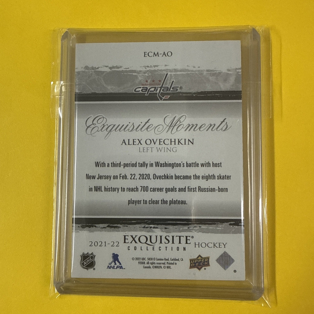 Alex Ovechkin 2021/22 Exquisite Collection Card Out of /399 - back