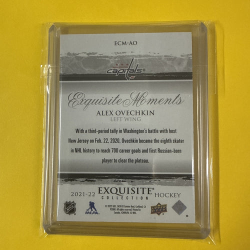 Alex Ovechkin 2021/22 Exquisite Collection Card Out of /399 - back