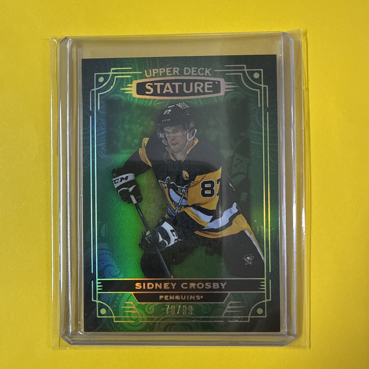 Sidney Crosby 2022/23 Stature Green Card Out of /99 - front