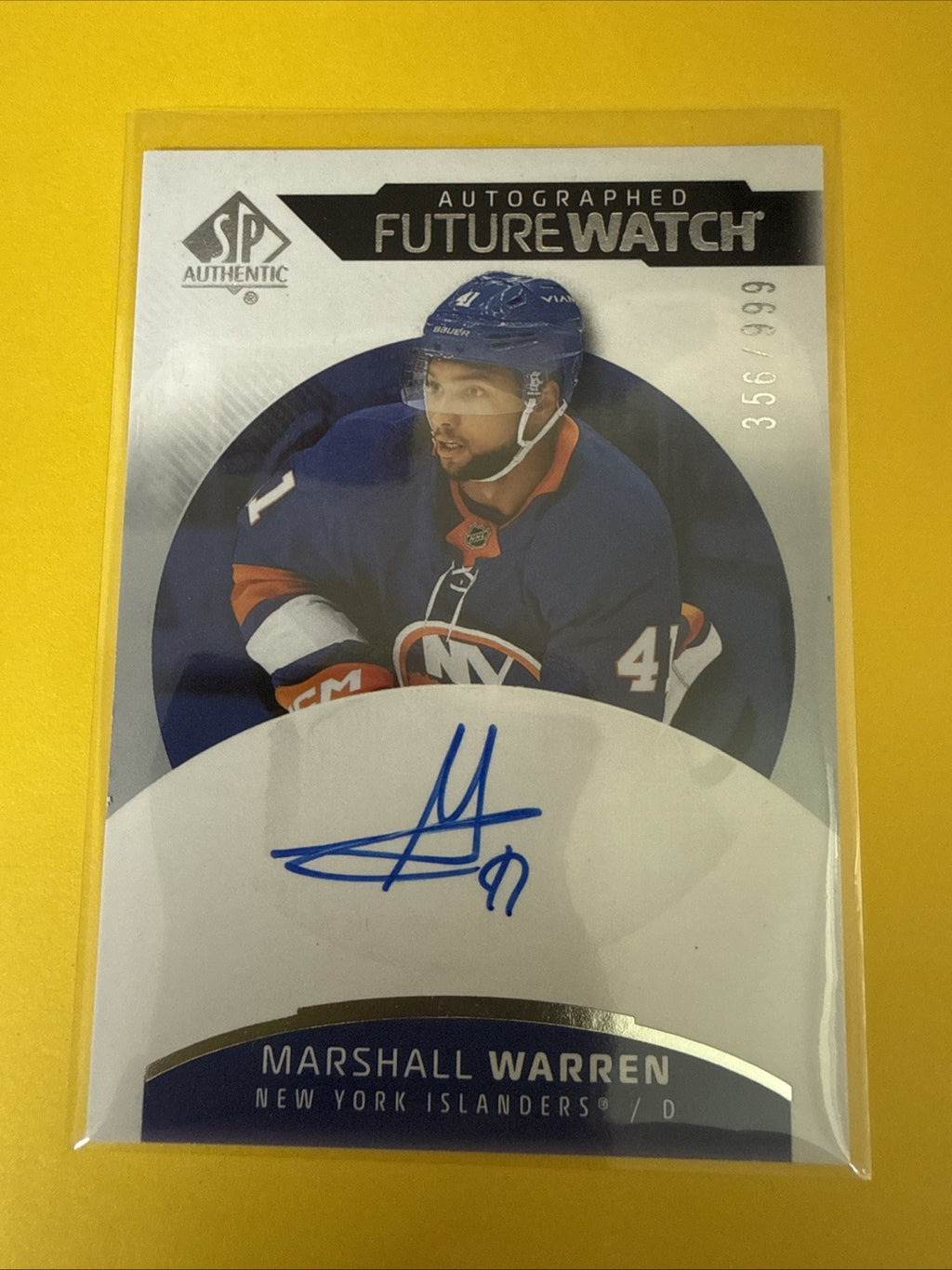 SP Authentic 2025/26 Future Watch Autographed Marshall Warren 356/999 - front