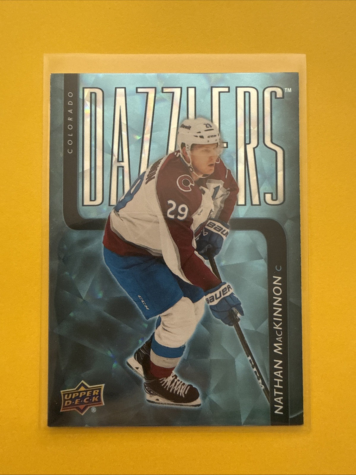 Nathan MacKinnon . 2025/26 UD Blue Dazzlers Card - front