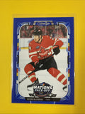 2025-26 O-Pee-Chee Nathan MacKinnon 4 Nations Face Off Blue Border SP Canada - front