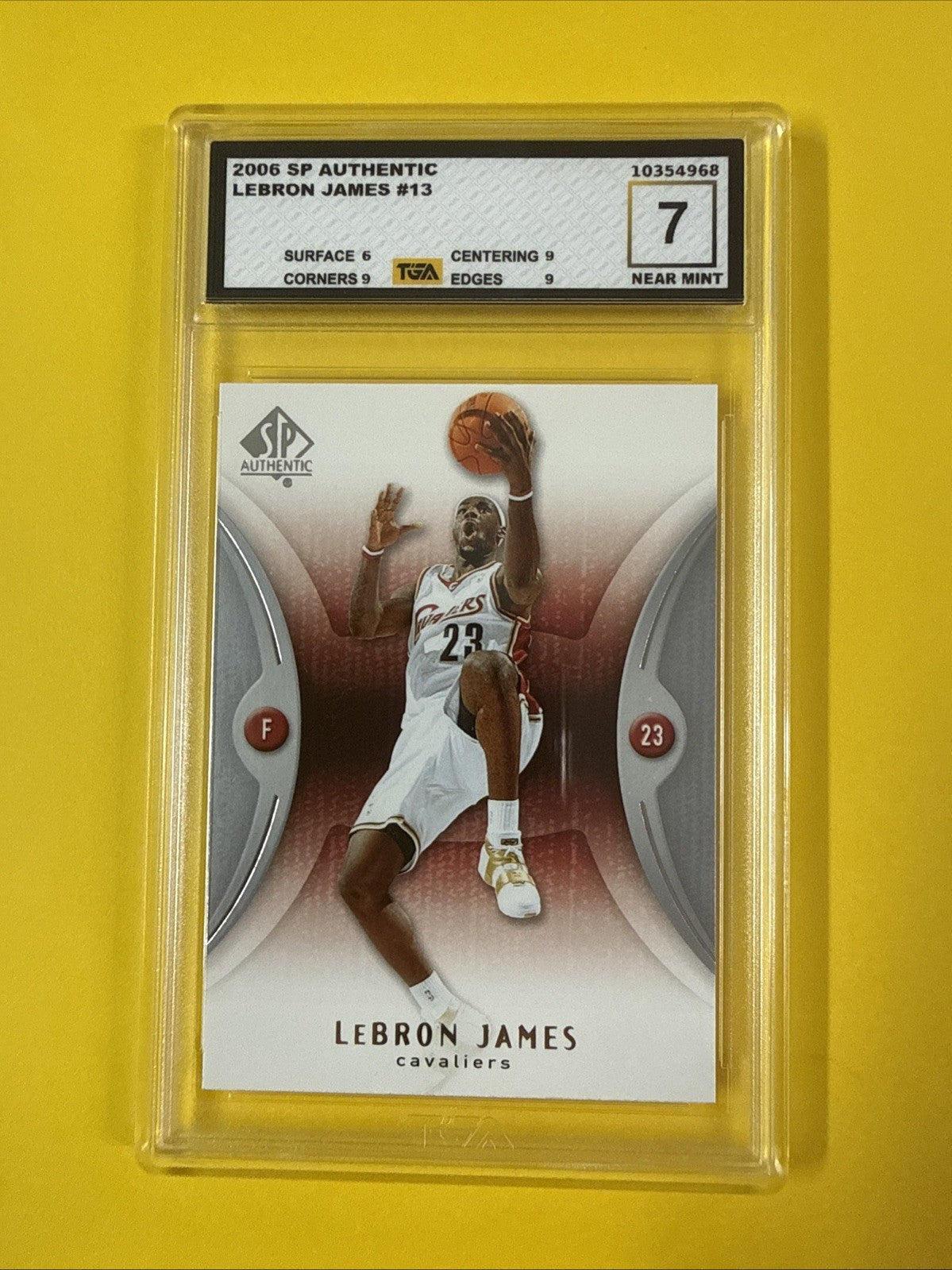 LeBron James 2006 SP Authentic Card Graded 7 - front