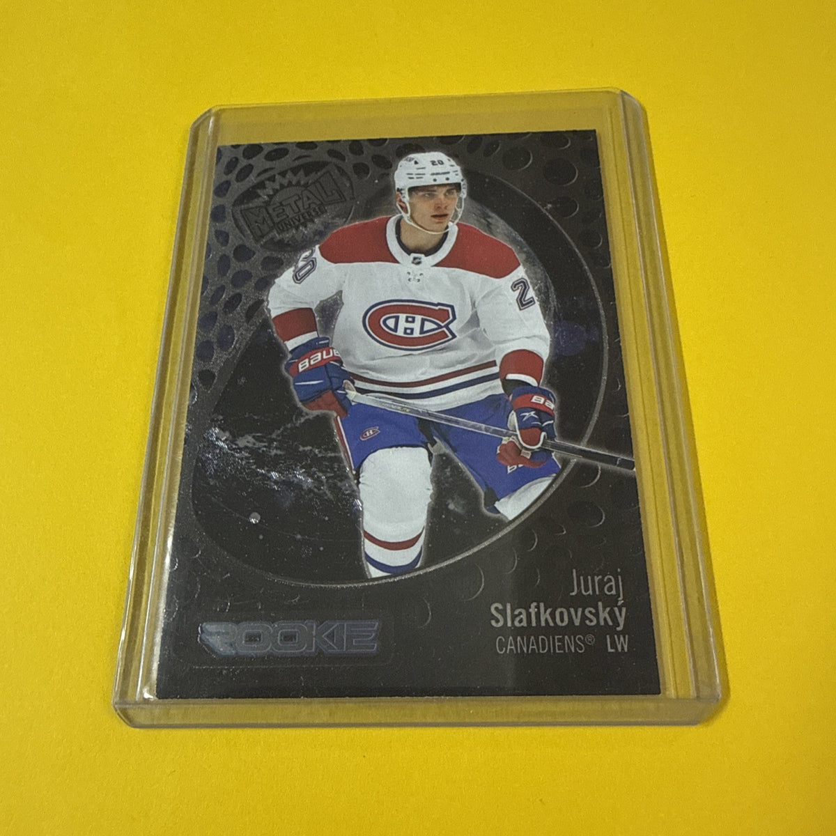 Juraj Slafkovsky 2022/23 Rookie Card Skybox Metal Universe - front