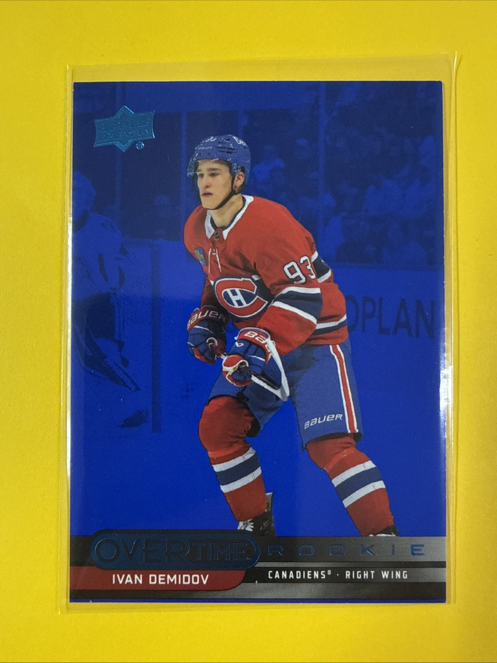 Overtime 2025/26 Blue Foil Ivan Demidov Rookie Card - front