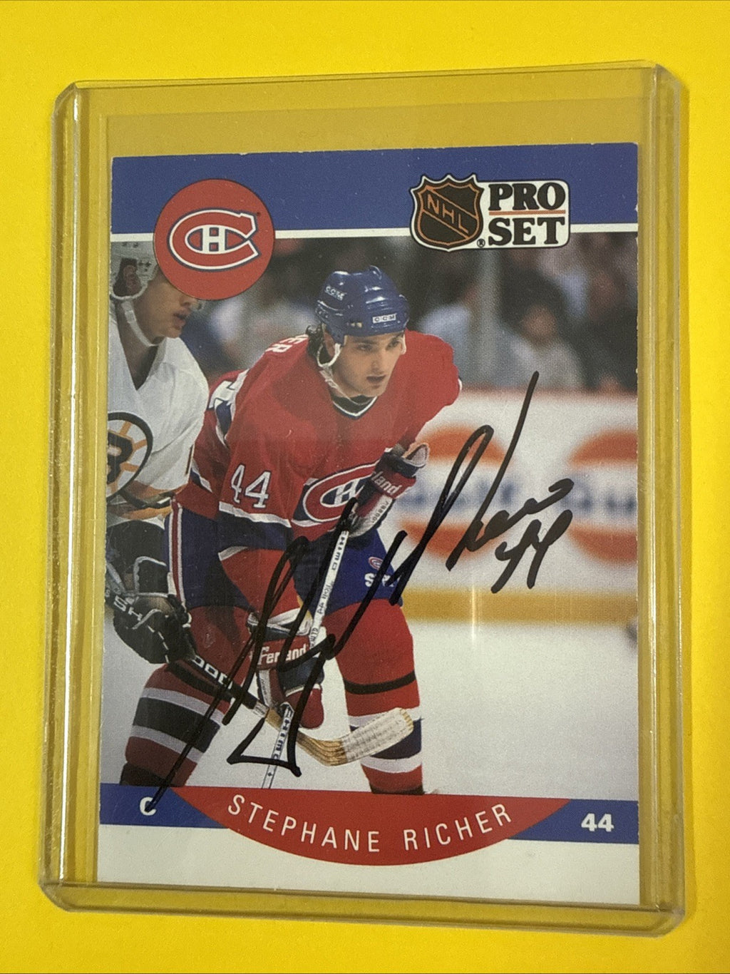 Stéphane Richer 1991 Pro Set Autographed Card - front