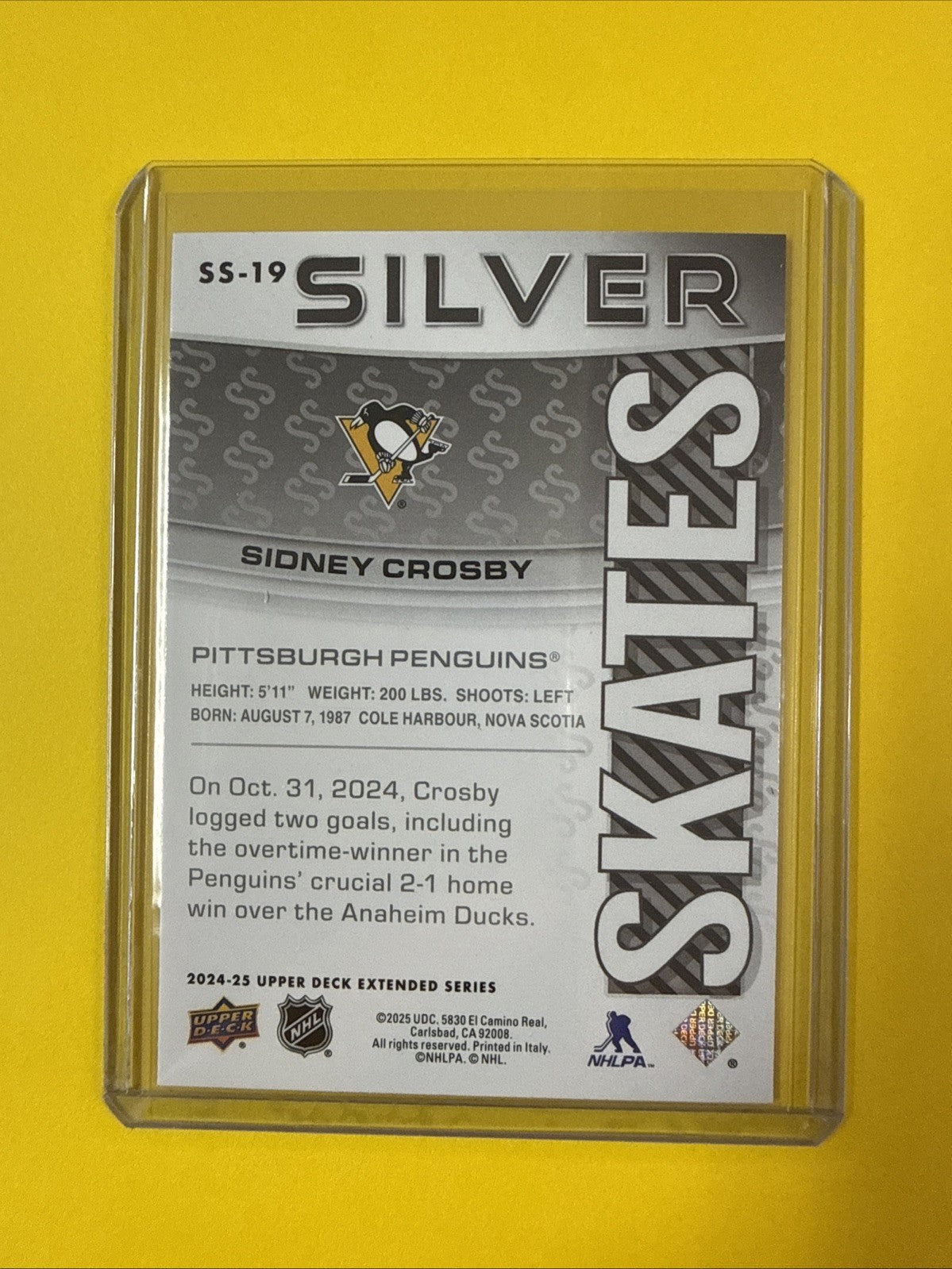 Sidney Crosby 2024 Cards - back