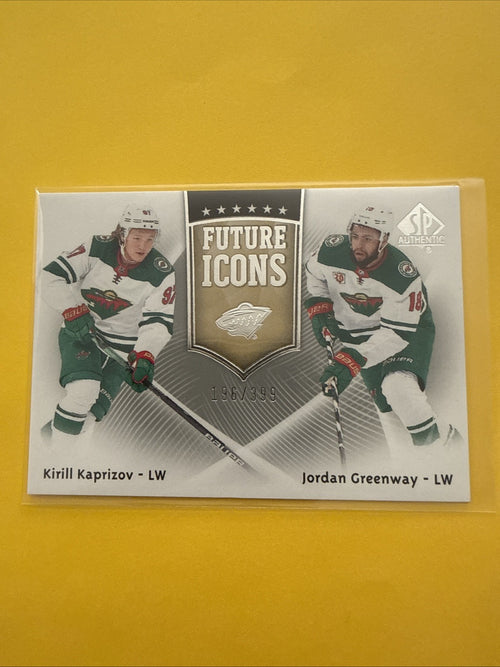2021/22 SP Authentic Kaprizov/greenway Future Icons Parallel Card #FI-15 #d/399 - front