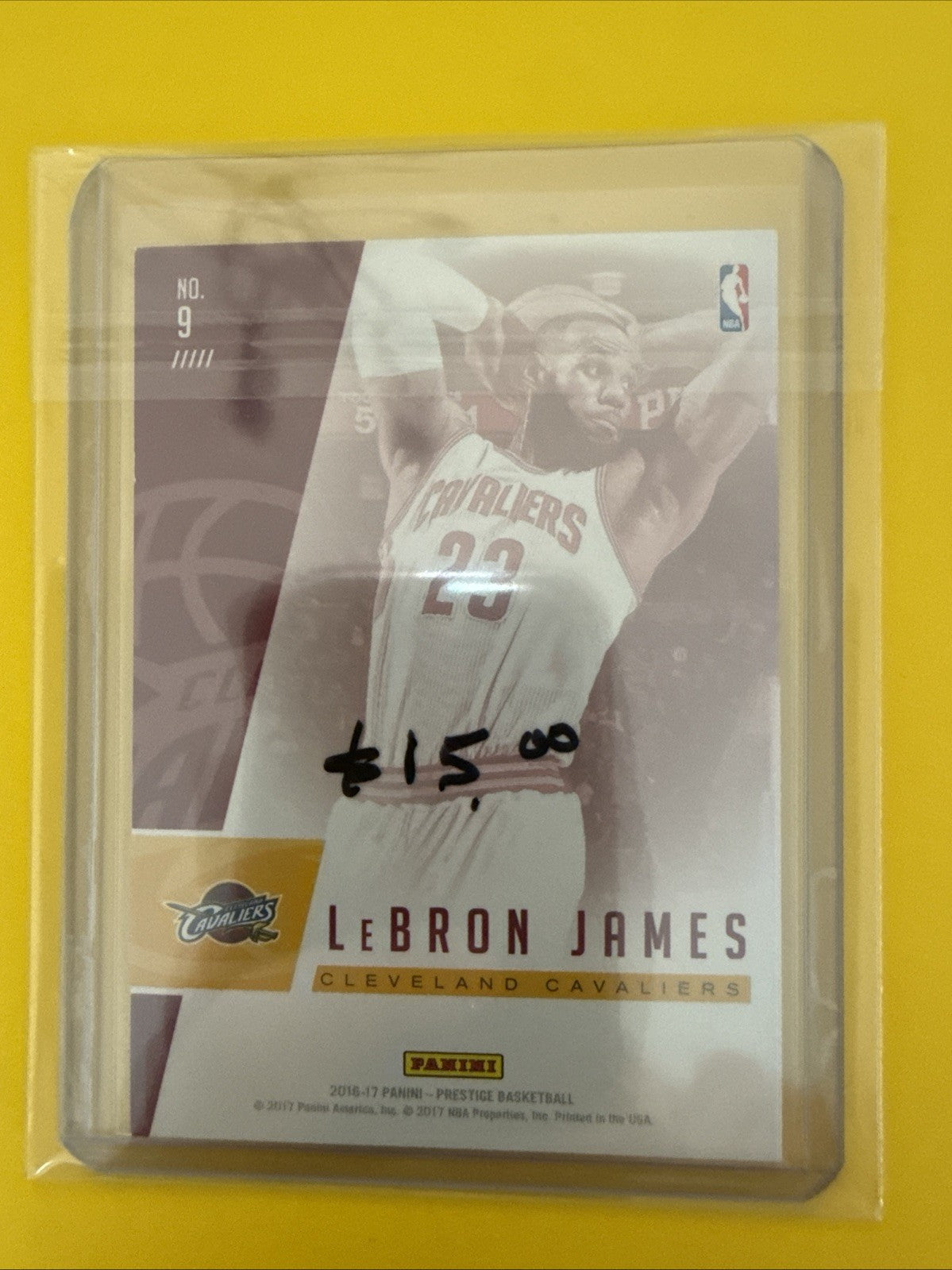 LeBron James 2016/17 Card - back