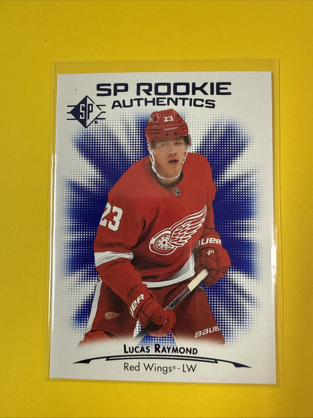 Lucas Raymond 2021/22 SP Authentic Rookie Card - front