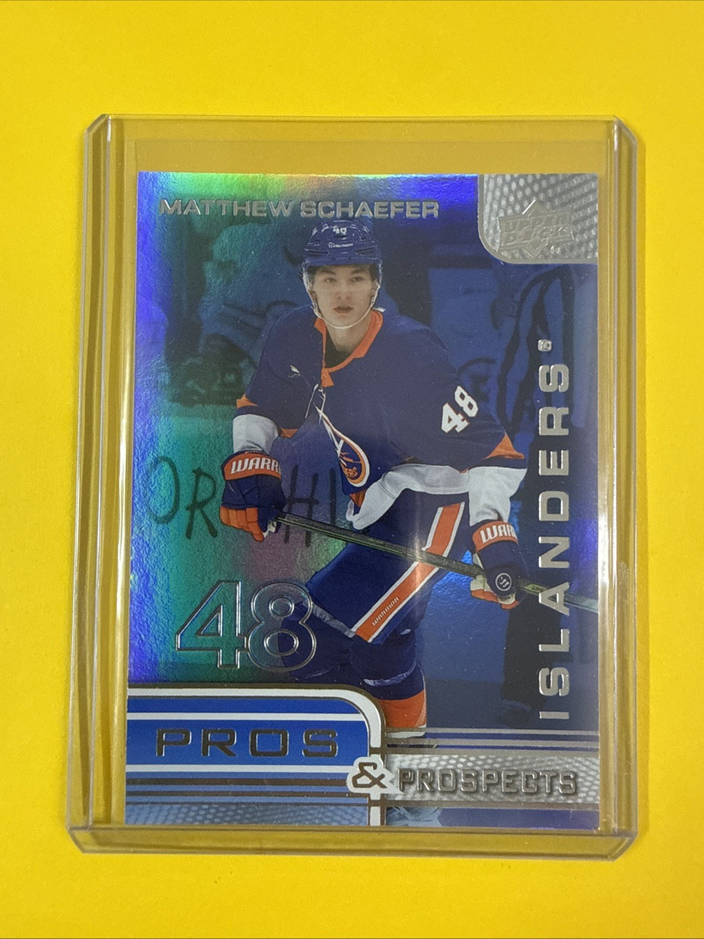 Matthew Schaefer 2025/26 UD Pros & Prospects Rookie Card - front