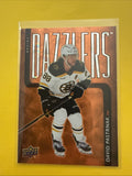 David Pastrnak 2025/26 UD Dazzlers Orange Card - front