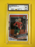 Cristiano Ronaldo 2023 Donruss Card Graded 9 - front