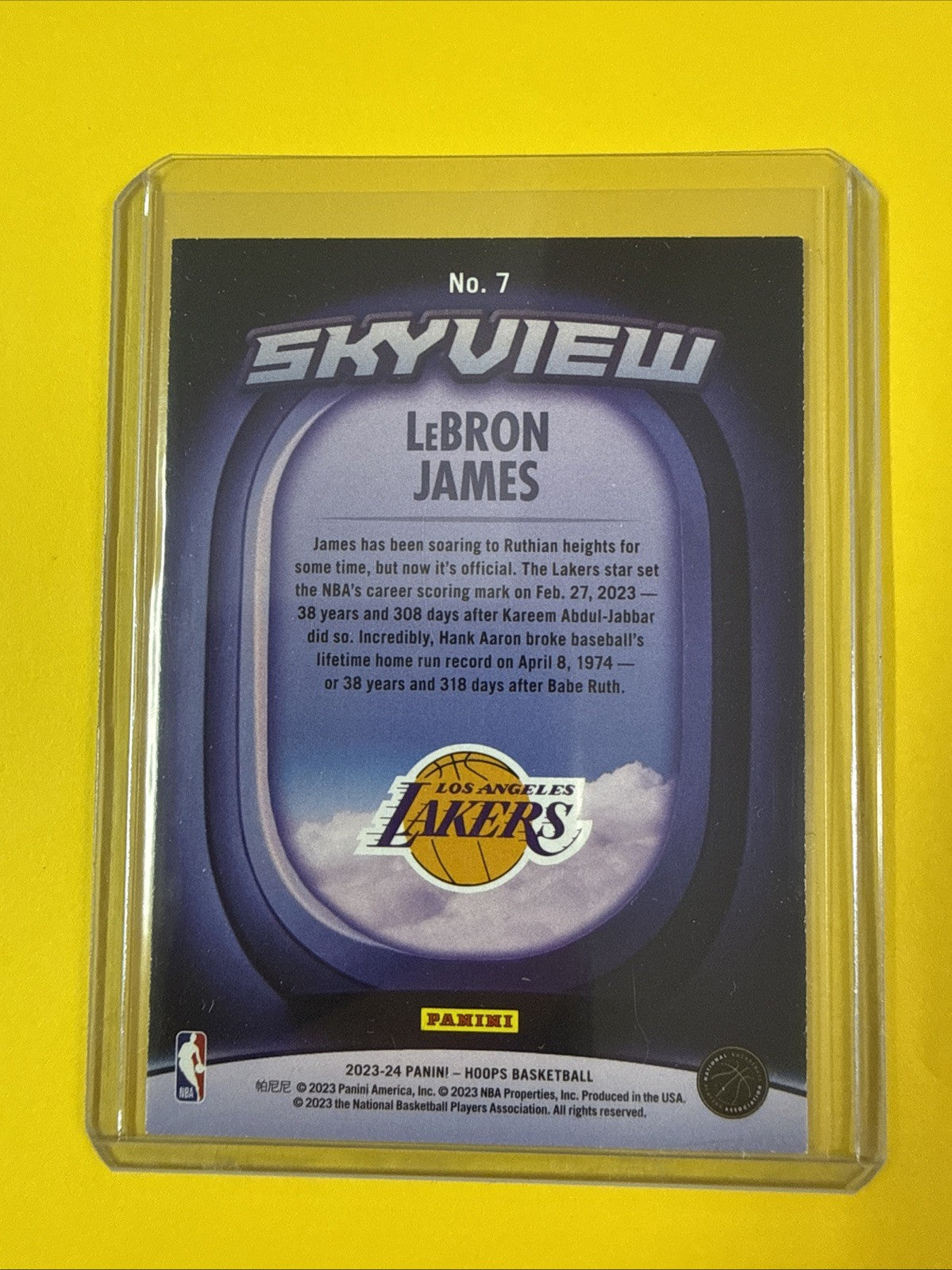 LeBron James 2023/24 Cards - back