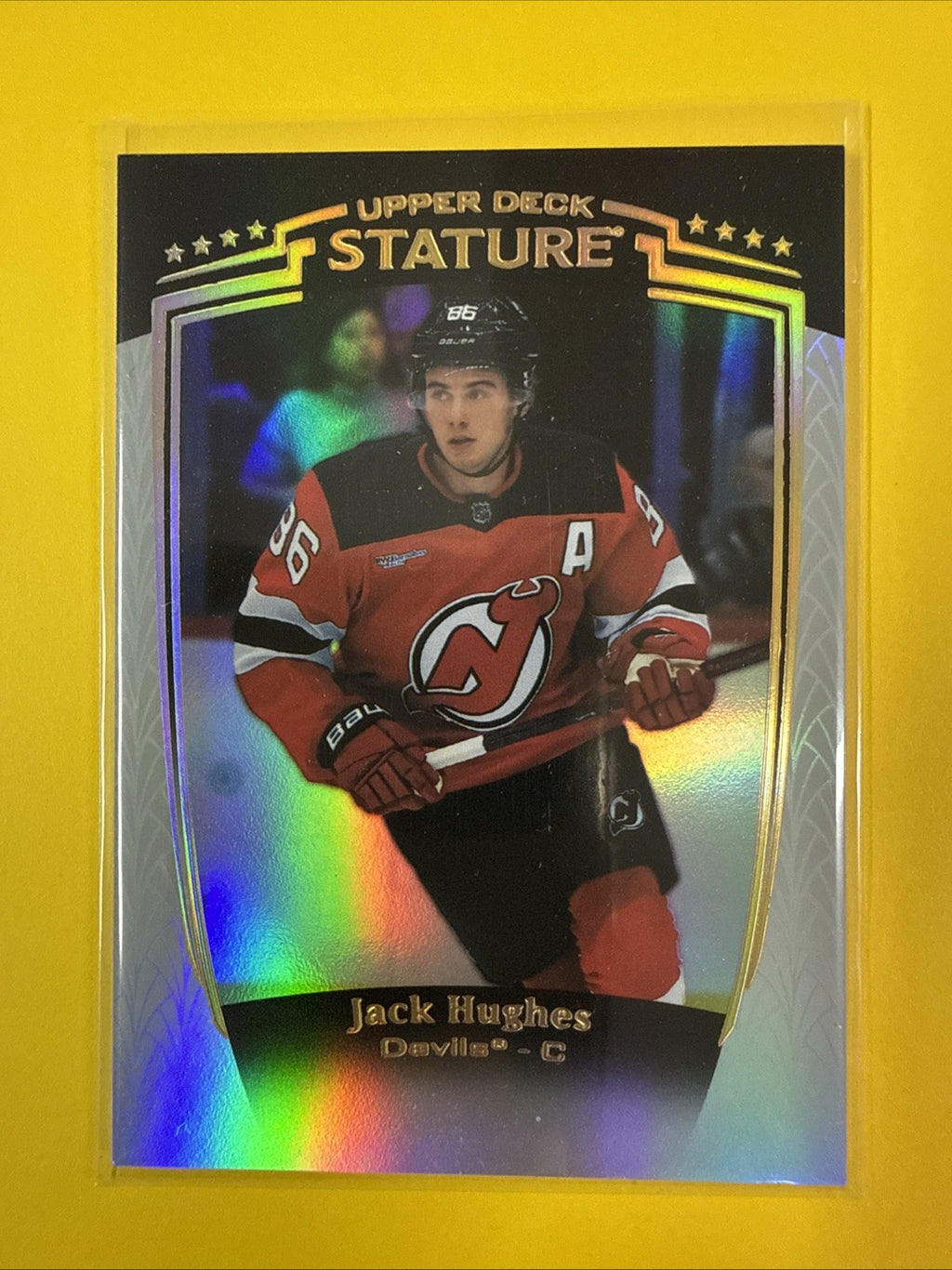 Jack Hughes 2024-25 UD Stature Card - front