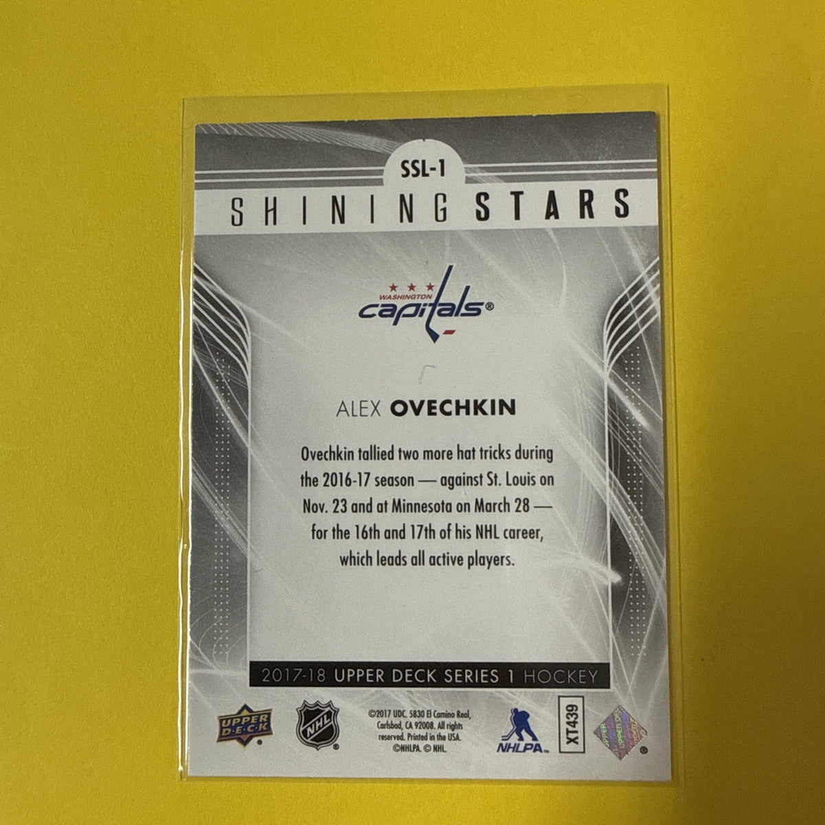 Alexander Ovechkin 2017 Card - back