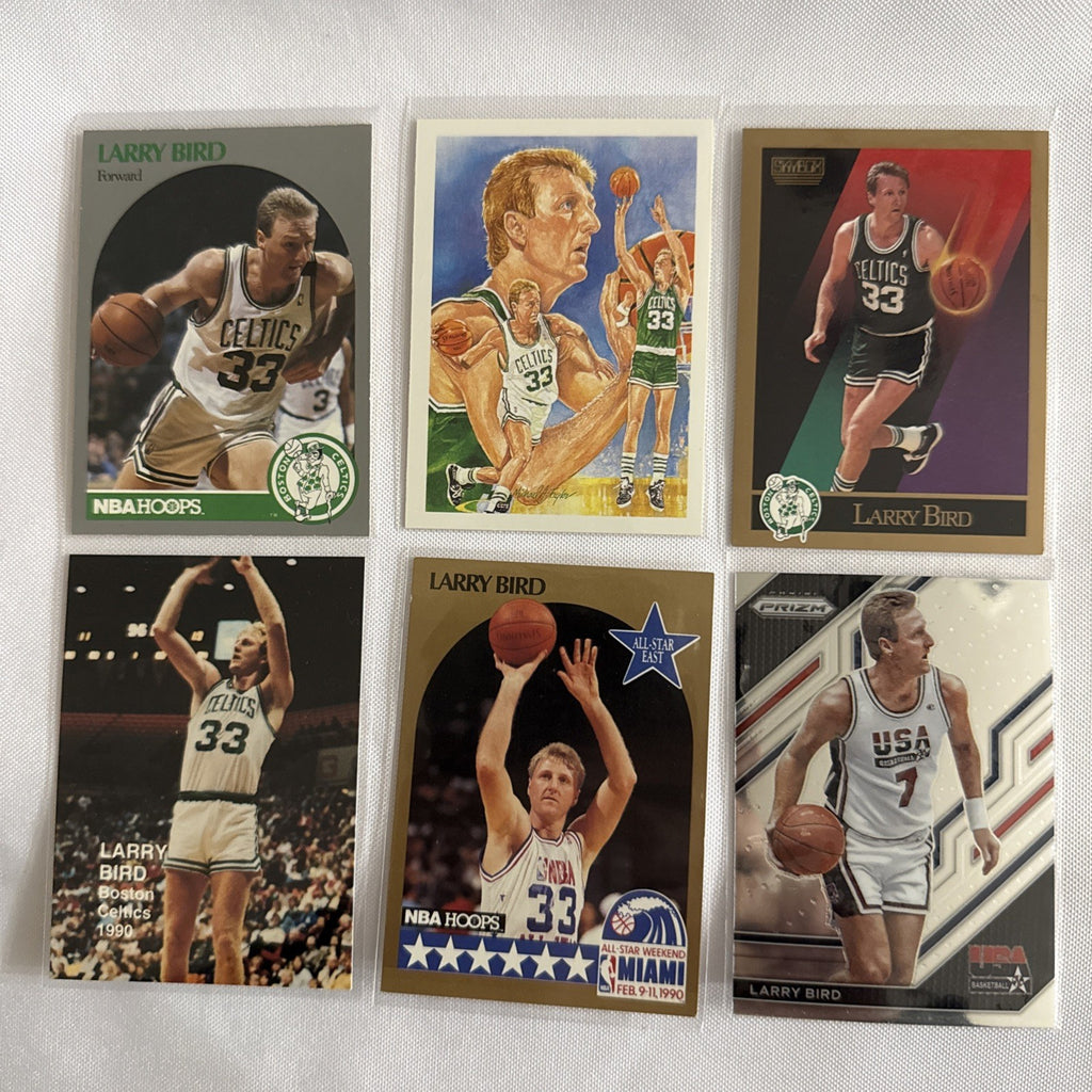 Larry Bird 6 Basketball Cards - front