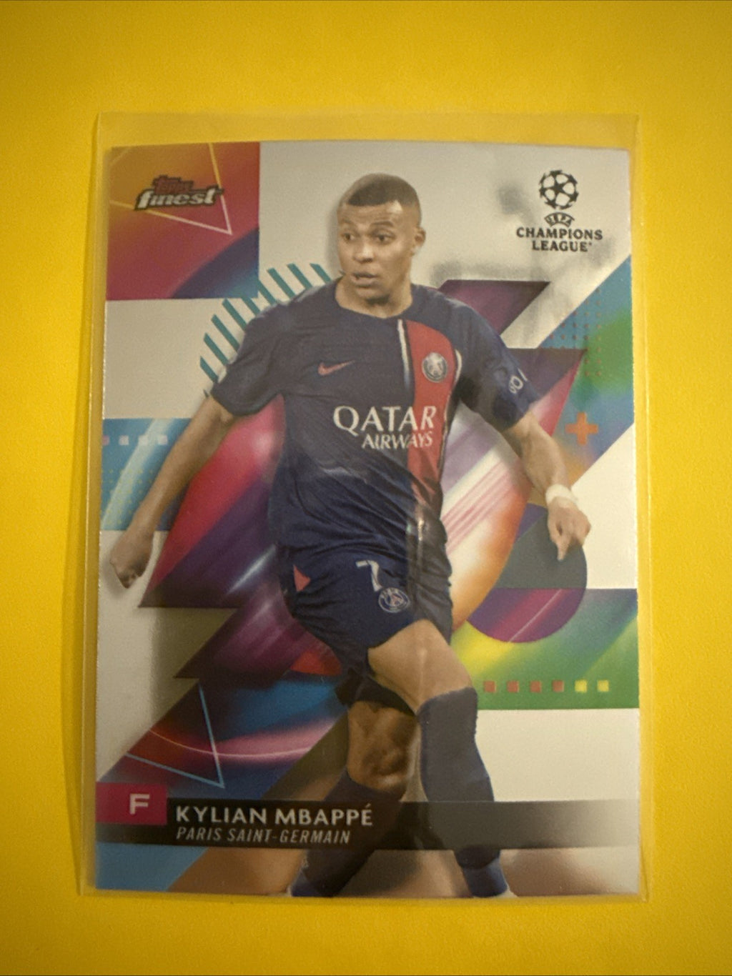 Kylian Mbappé 2024 Topps Finest Chrome Soccer Card - front