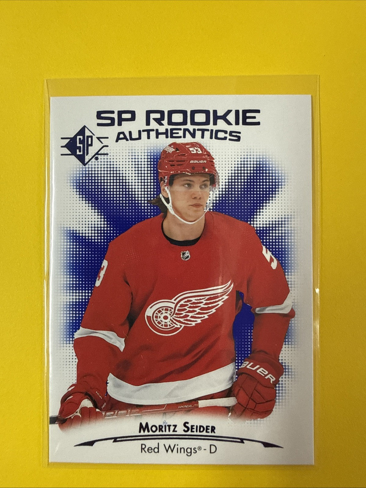 Moritz Seider 2021/22 SP Authentic Rookie Card - front