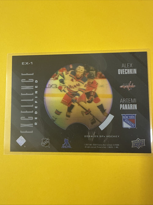 Alex Ovechkin / Artemi Panarin 2024/25 SPx Excellence Redefined Card - back