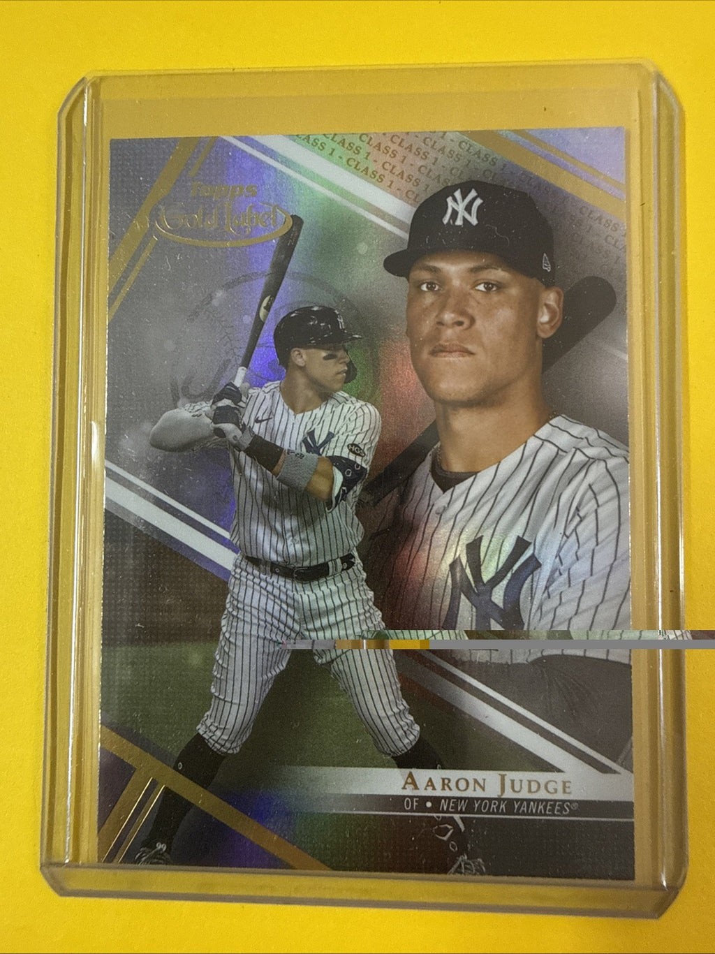 Aaron Judge 2021 Topps Gold Label Chrome Card - front