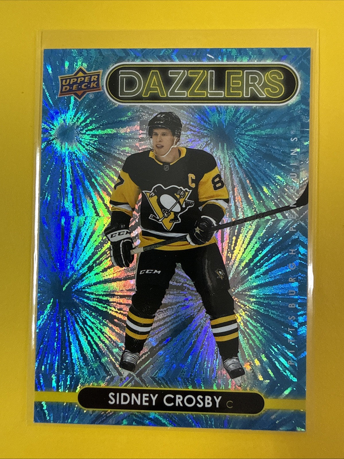 Sidney Crosby 2021/22 UD Blue Dazzlers Card - front