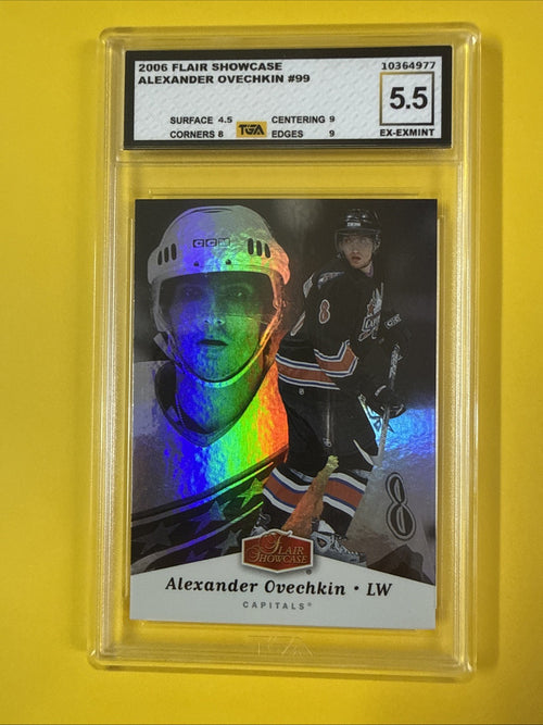 Alex Ovechkin 2006 Flair Showcase Card Graded 5.5 - front