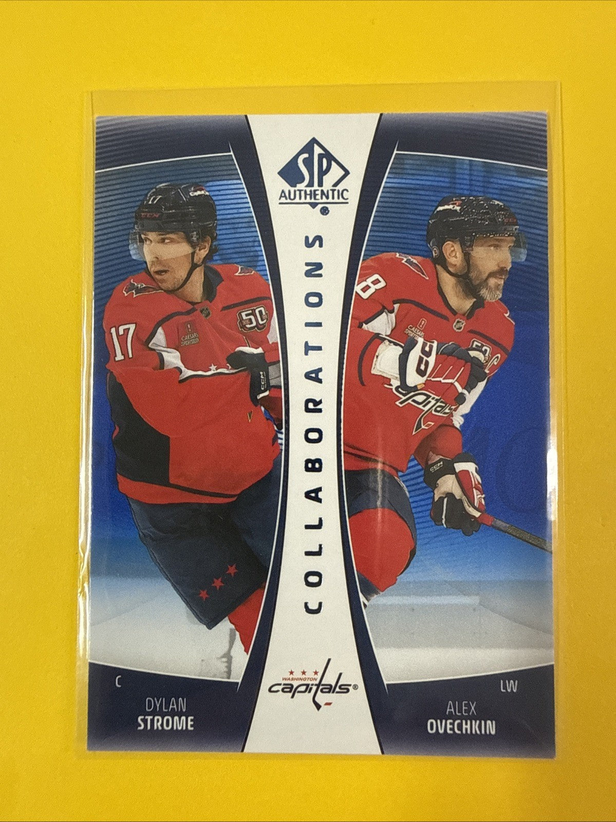Alex Ovechkin 2025/26 SP Authentic Collaborations Blue Card - front