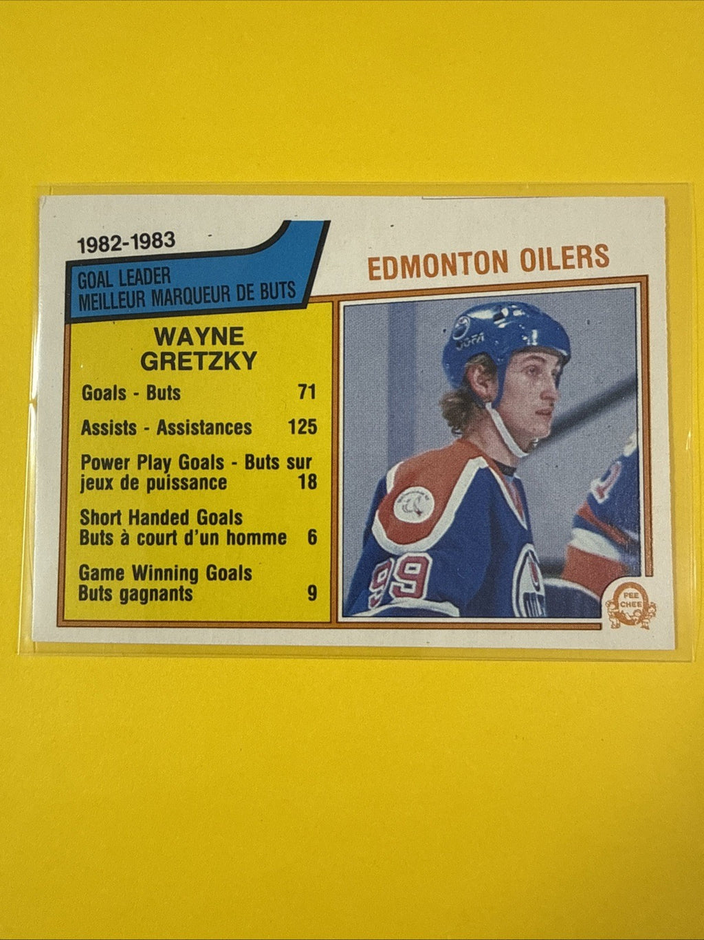 Wayne Gretzky 1983-84 O Pee Chee Card No.22 - front