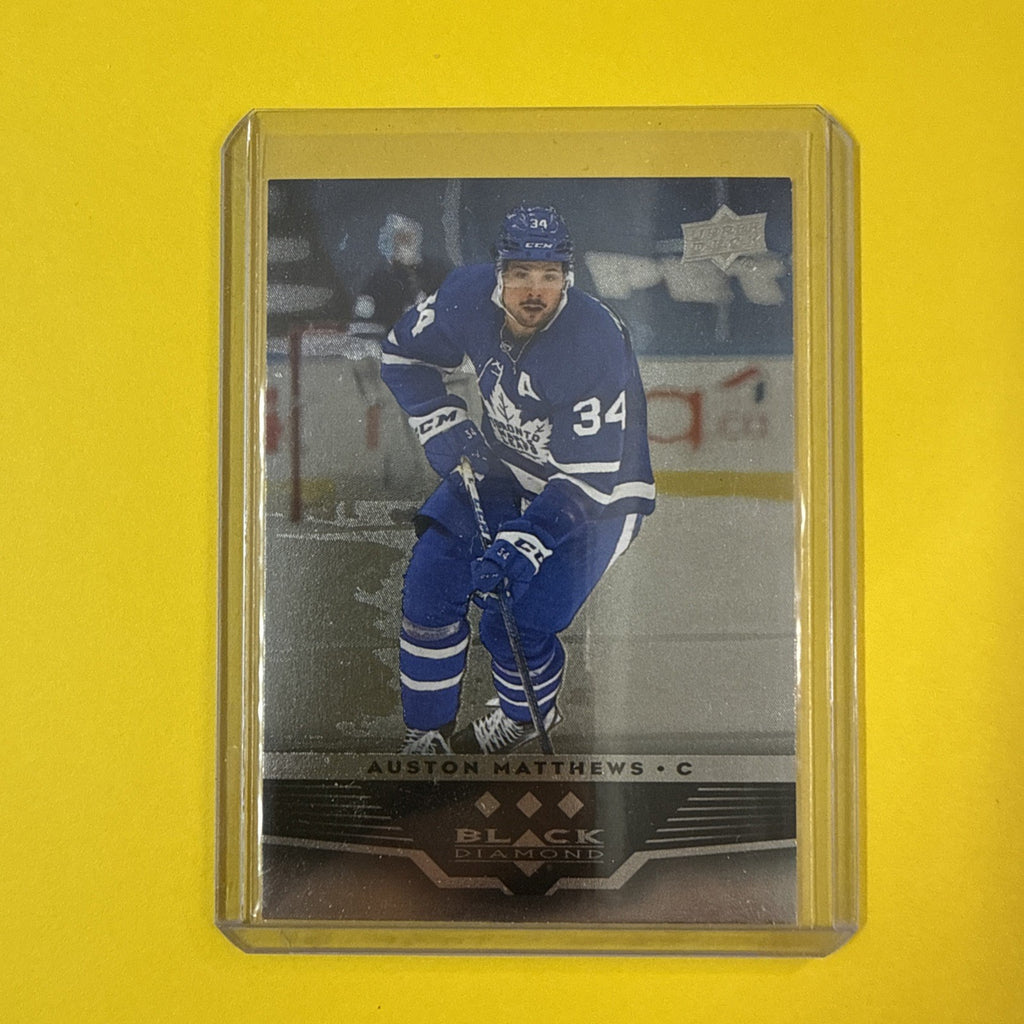 Auston Matthews 2021/22 UD Black Diamond Card - front