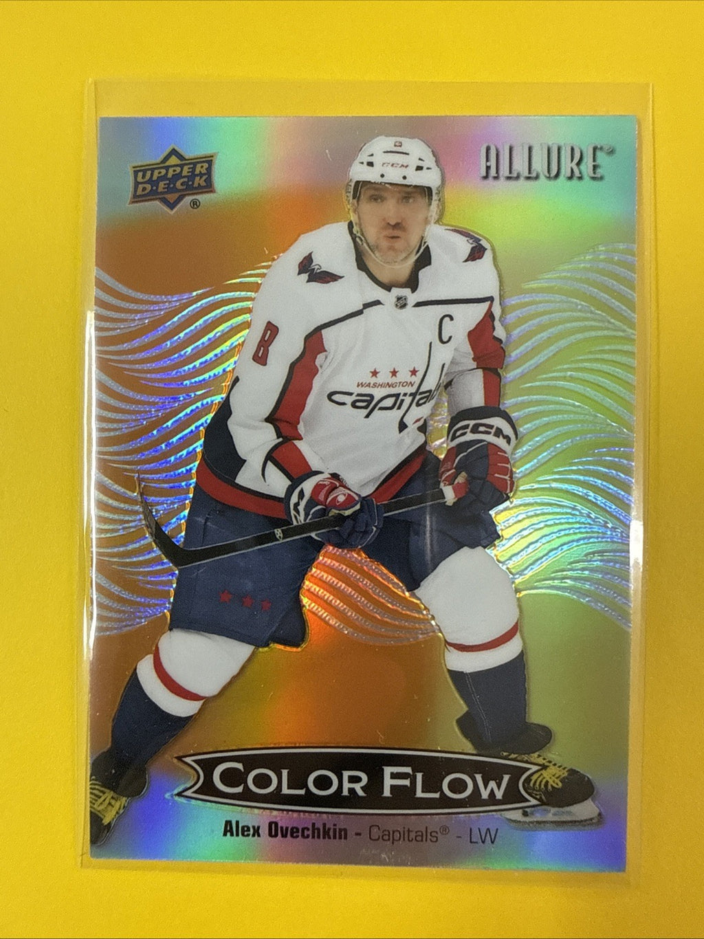 Alexander Ovechkin 2024/25 Color Flow Orange-Yellow Allure Card - front