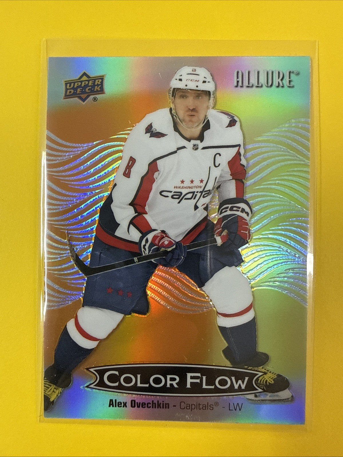 Alexander Ovechkin 2024/25 Color Flow Orange-Yellow Allure Card - front