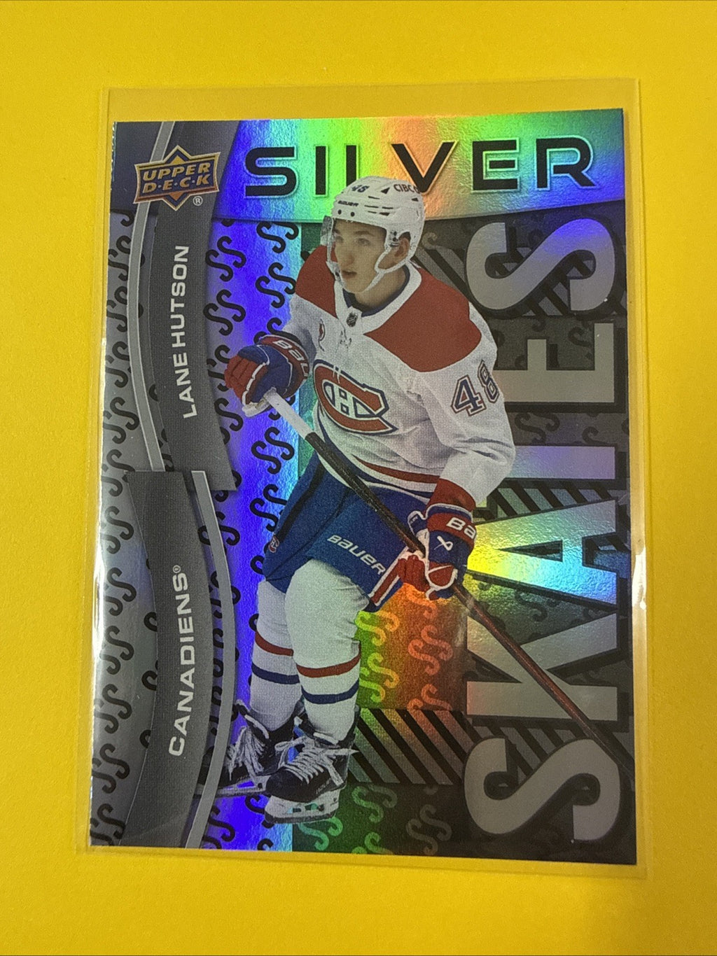 Lane Hutson 2024/25 UD Silver Skates Card - front
