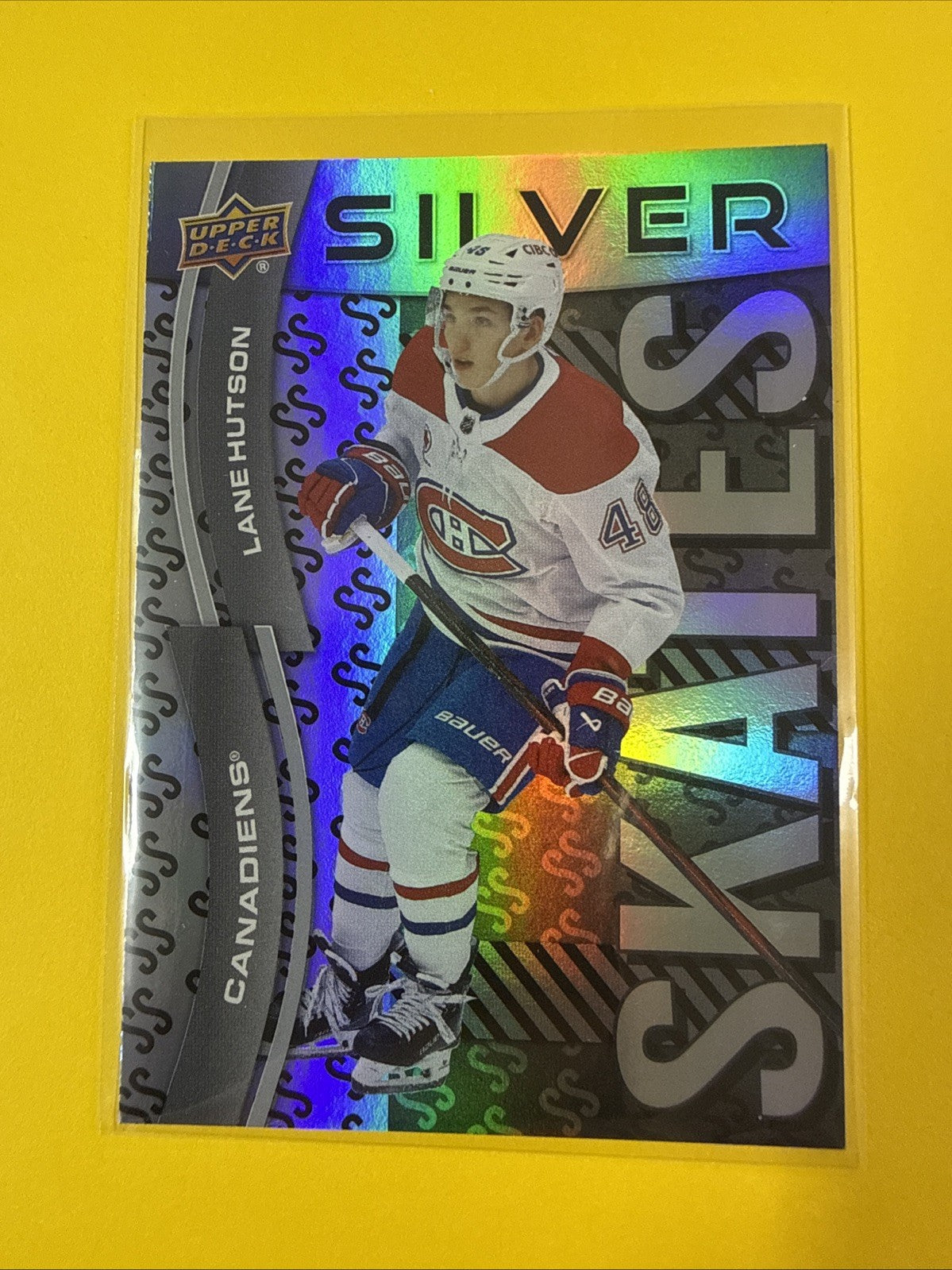Lane Hutson 2024/25 UD Silver Skates Card - front